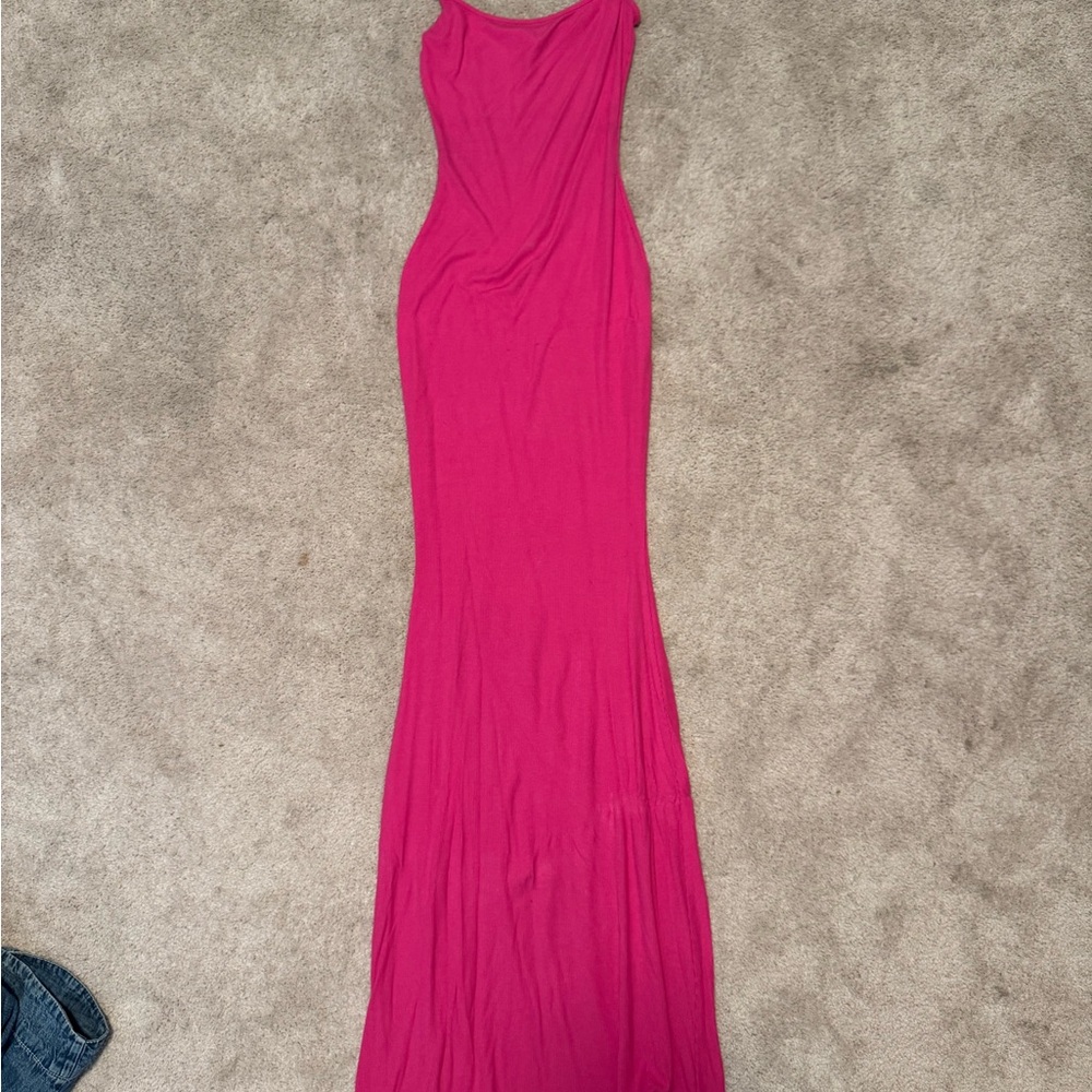 Skims soft lounge hot pink Maxi Dress